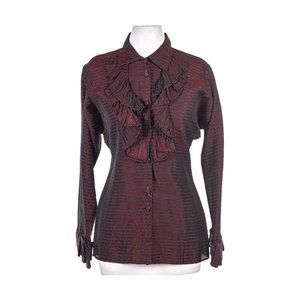 Benedetto Button Down Shirts LG Burgundy